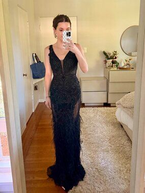 Chantel black prom dress